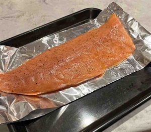 Alaskan King Salmon with Yellow Pepper Saffron Sauce