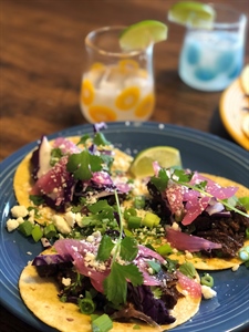 Venison Tacos with New Mexico Red Chili and Orange