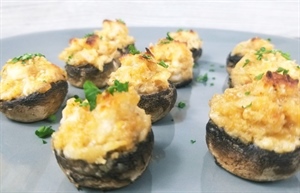 Walleye-Stuffed Mushrooms