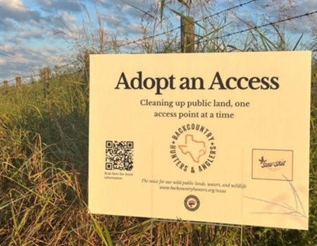Texas BHA Chapter and TPWD Enter Agreement for Adopt-An-Access Initiative