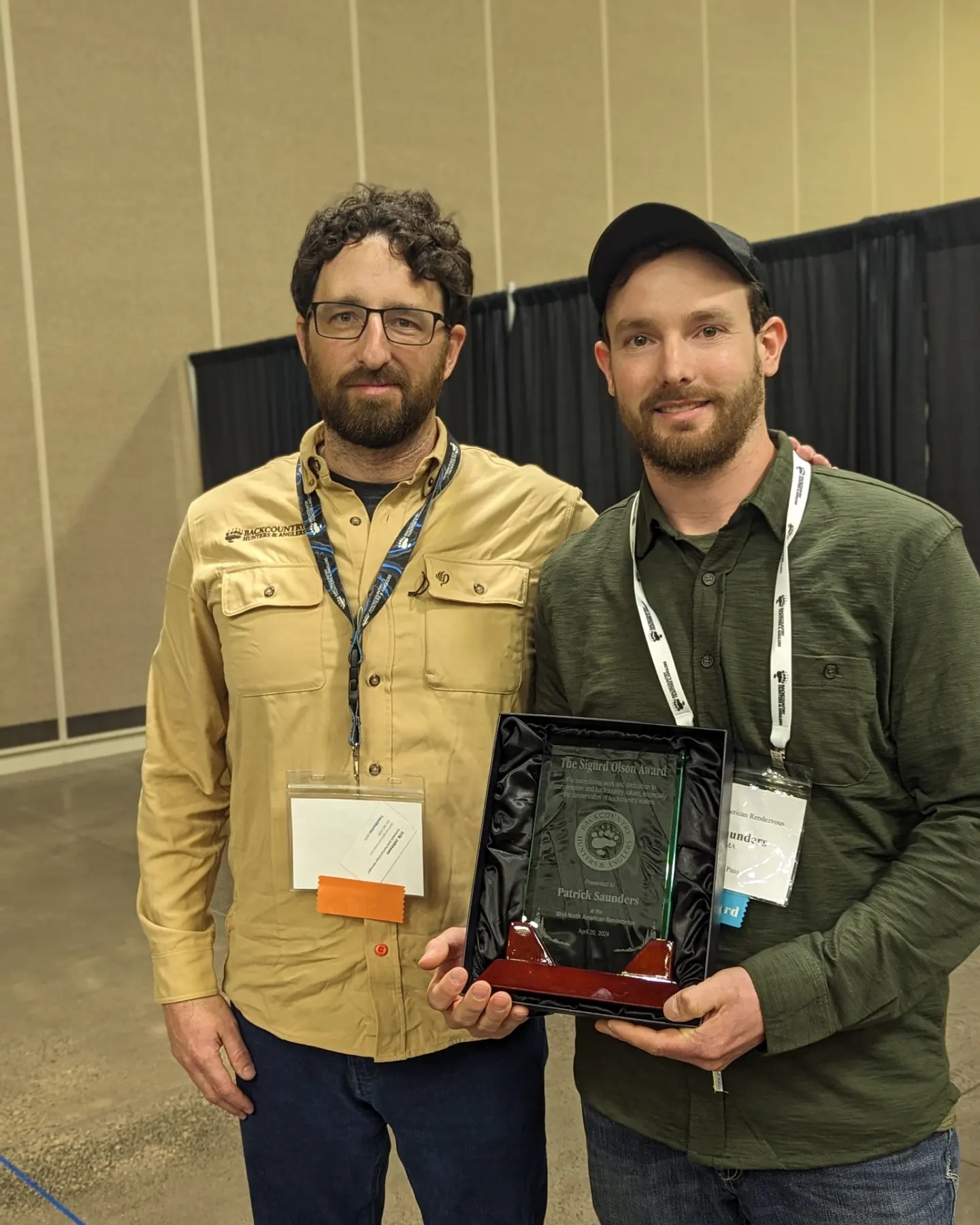 Patrick Saunders with Eastern Policy & Conservation Manager Chris Borgatti