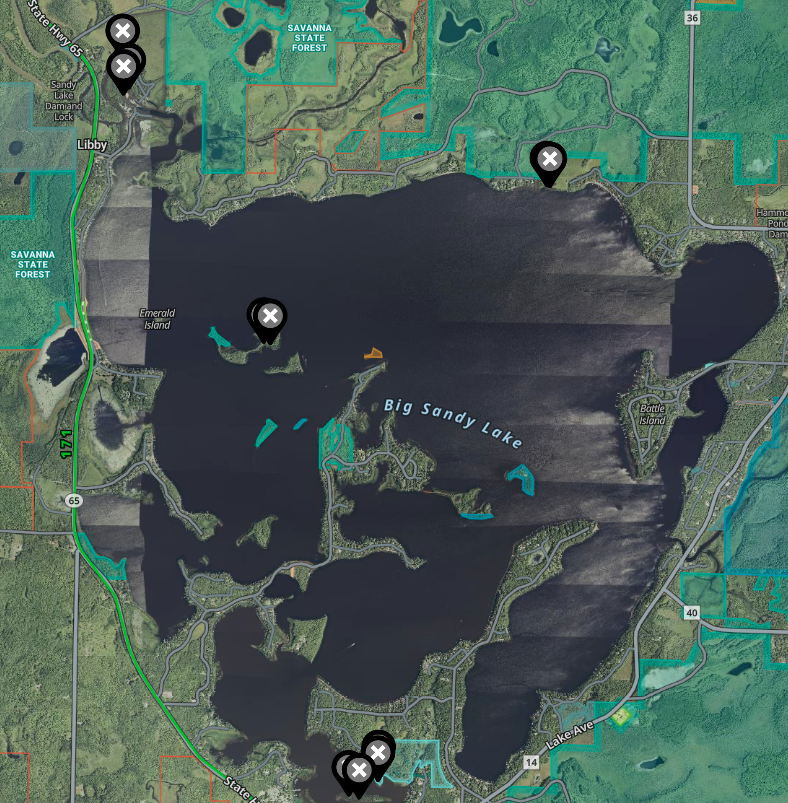 USACE x BHA Wood Duck House Locations USACE x BHA Wood Duck House Locations