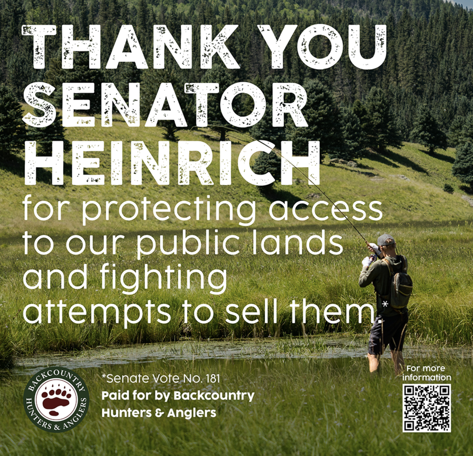 Thank You Ad 2 Thank You Ad Showing an Angler in a Natural Setting